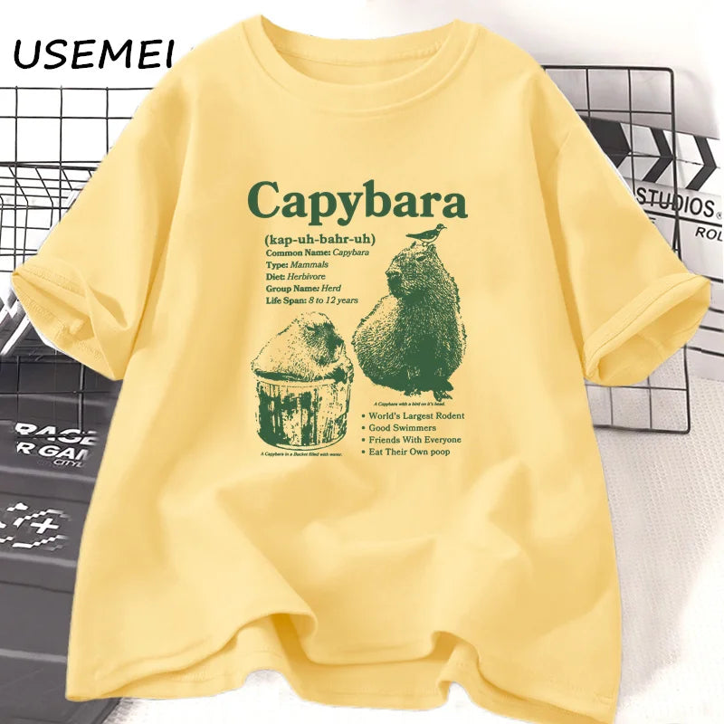 The "Capy-Believe" Cotton Statement Tee